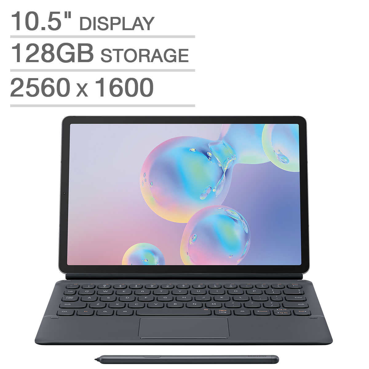 Samsung Galaxy Tab S6 128GB Mountain Gray, Includes Keyboard Cover Tablet SM-T860NZACXAR