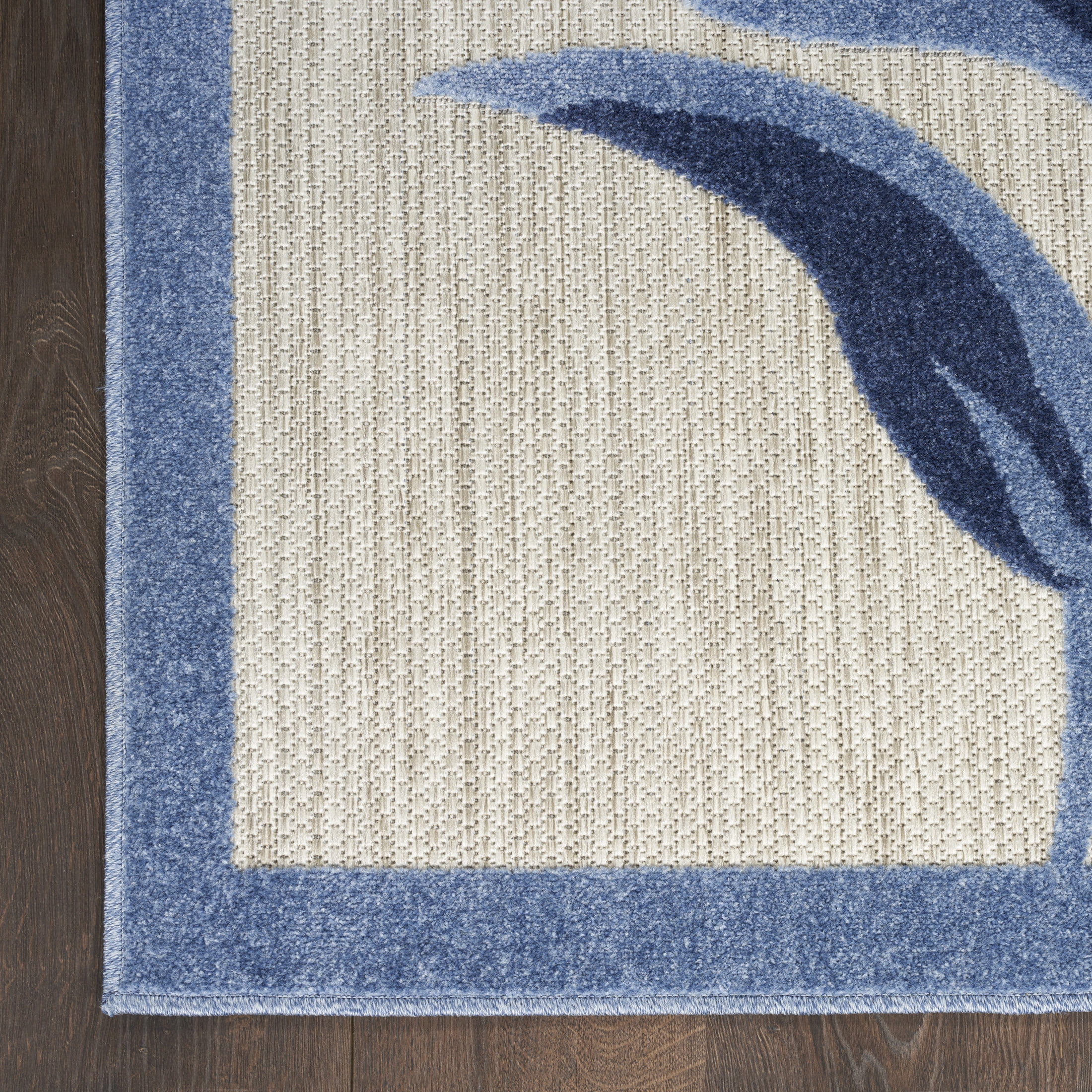 Nourison Aloha 2' x 3' Blue Grey Outdoor Rug