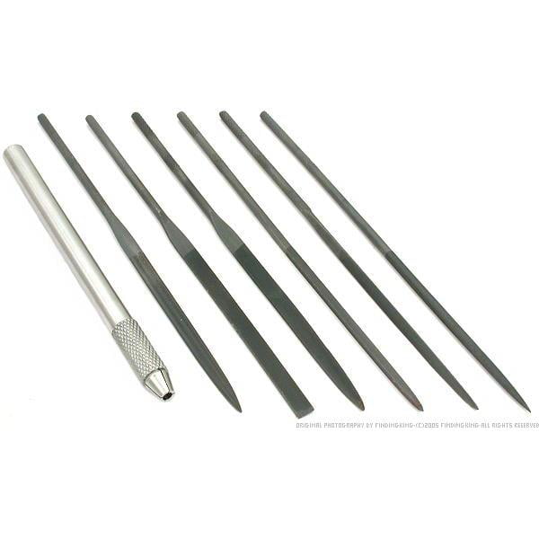 Precision Needle File Set 10pc Plastic Handle Jewelers Metal Glass Hobby Tool 
