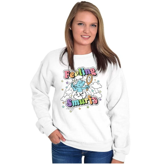 Vanity Smurf Feeling Smurfy Rainbow Women Crewneck Sweatshirt Brisco Brands S