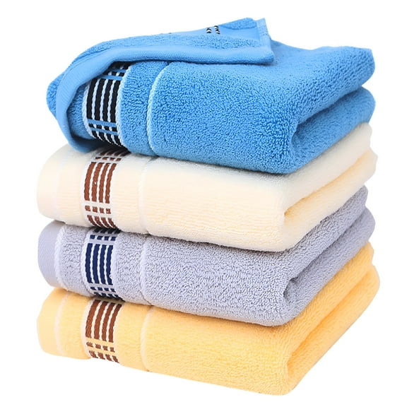 AUQ Large Bath Towels,4 Pack Bath Towel Set,Hand Face Towels For Bathroom,Spa,13"*29",Multicolour