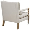 thumbnail image 3 of Miekor Furniture Beige Wooden Accent Chair with Turned Legs W5U436, 3 of 6