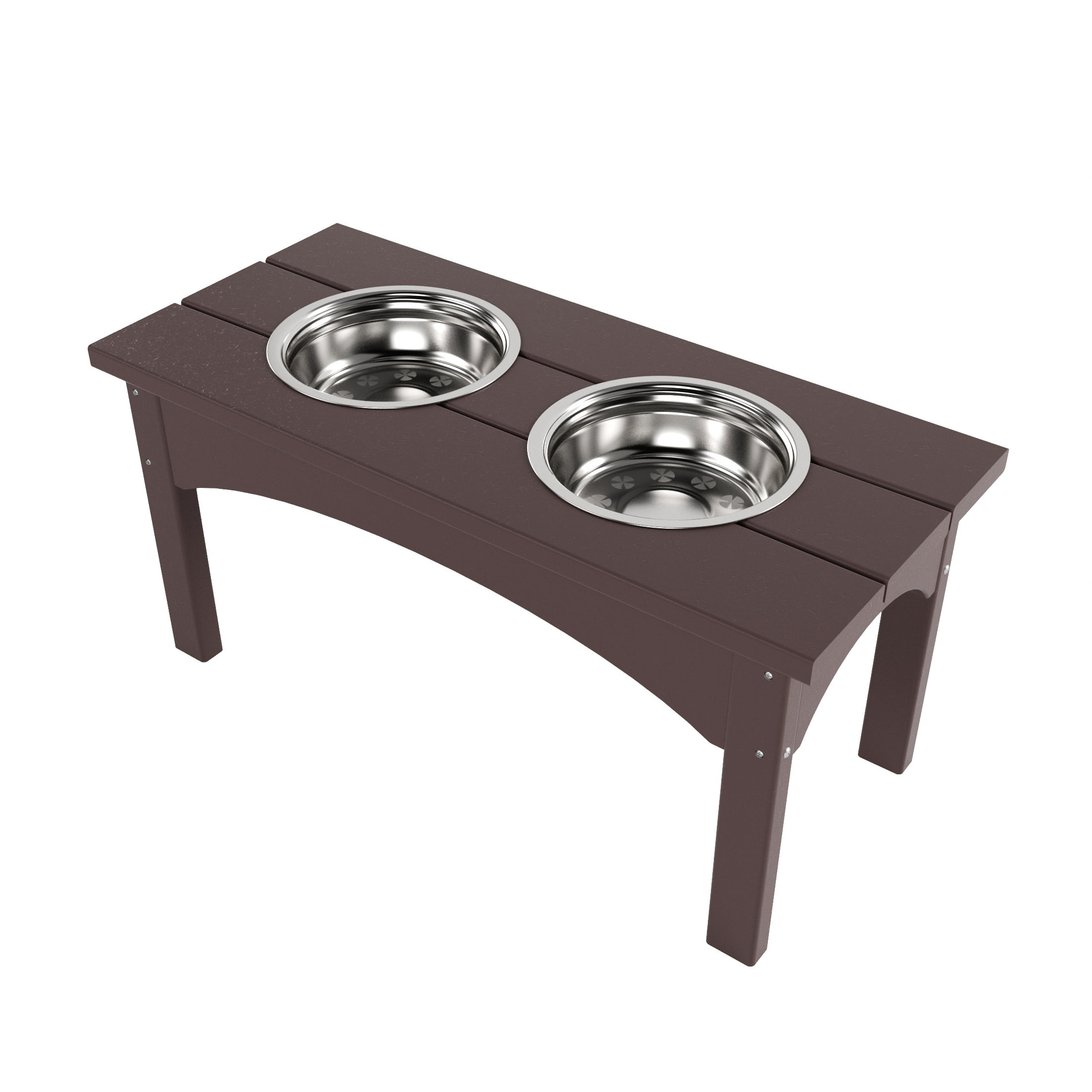 WestinTrends Elevated Modern Pet Stand Feeder for Cats & Dogs Puppy, Removable stainless steel bowls, UV and Weather Resistant