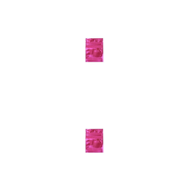 Bewildely Bolsa de papel de aluminio de 100 piezas, envases de cosméticos, sellado a prueba de fugas, bolsas con cierre hermético, accesorio Rosado 7.5 x 10 cm 2piezas