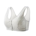 thumbnail image 6 of Soyumi Women Cotton Front Button Bra, Snap Comfort Sleep Bra Easy Close Bras Wireless Seamless T-Shirt Bra Nature Cotton Soft Cup Wireless Front Snap Close Bras, Light Ashy, 6 of 9