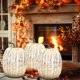 thumbnail image 3 of Artificial Pumpkin Foam Fake Decorative Halloween Thanksgiving Home Table Centerpiece 7.8x5.2in, 3 of 6