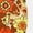 #0068-Orange, variant on Womens High Waisted Flared Leg Boho Tribal Print Bell Bottom Pants Retro Flare Trousers
