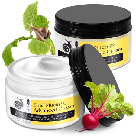 Atoany Snail-Mucin 92% Repair Cream, Daily Face Gel Moisturizer for Dry Skin, Sensitive Skin - 2Pack