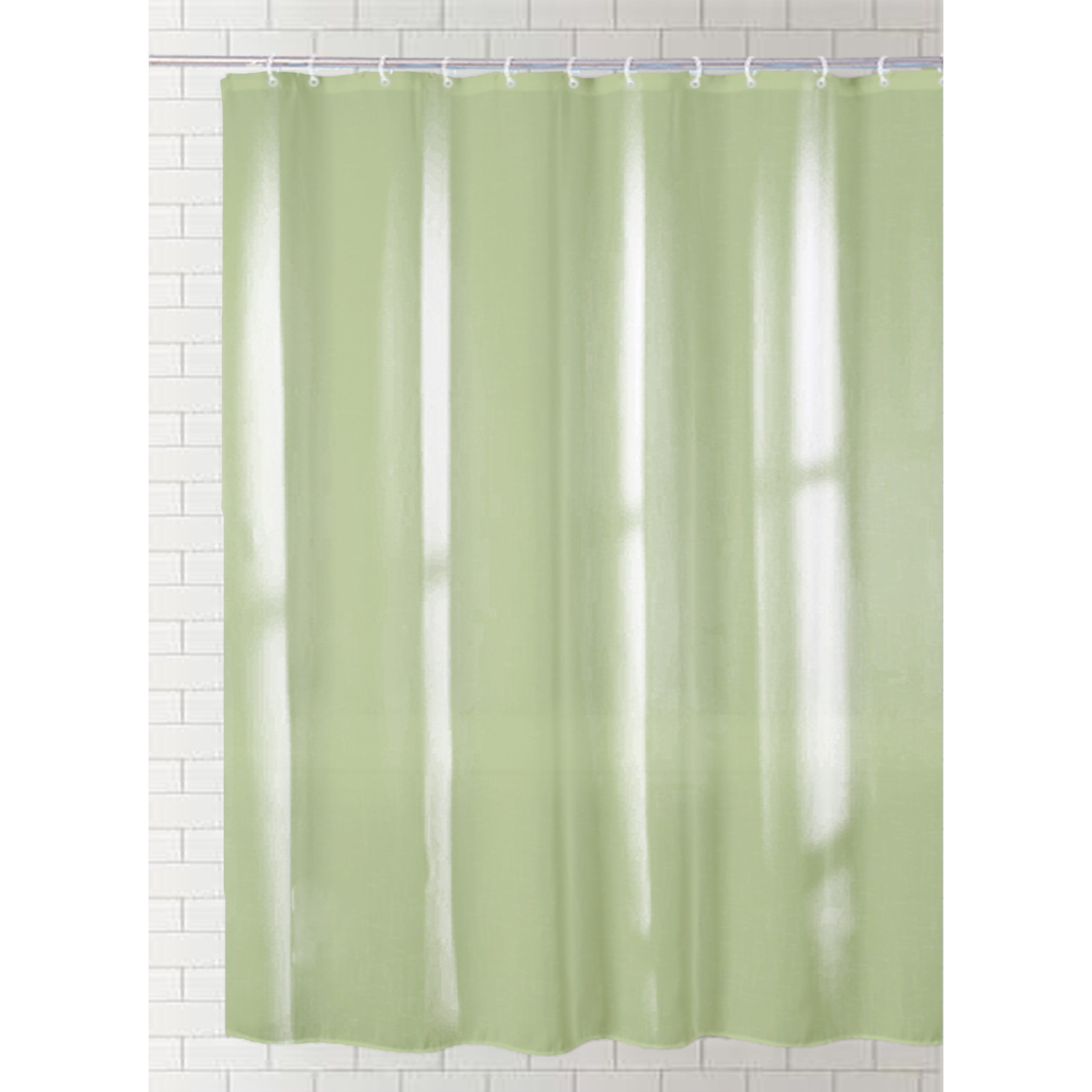 J & M Home Fashions Solid Shower Curtain