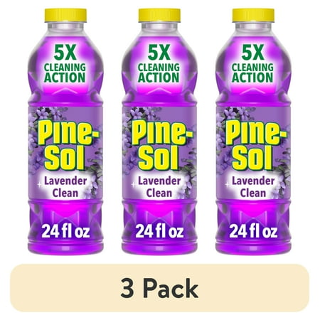 (3 pack) Pine-Sol Multi-Surface Floor Cleaner, Lavender Clean, 24 Fluid Ounces