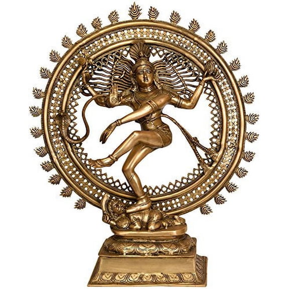 Exoticindia Large Size Nataraja Natural Brass
