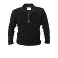 thumbnail image 2 of Rothco Quarter Zip Acrylic Commando Sweater - Black, 2X-Large, 2 of 2