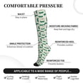 thumbnail image 3 of Lsque Cartoon Crocodile Pattern Sport Compression Socks for Men & Women 15-20 mmHg Knee High Nurse Pregnant Running Medical and Travel Athletic, 3 of 6