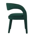 thumbnail image 3 of Side Dining Chair, Green, Velvet, Kitchen Cafe Bistro Hospitality Restaurant, Modern Contemporary Boutique HB35944, 3 of 10