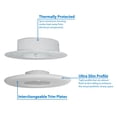 thumbnail image 3 of Nicor Lighting DLF-10-120-2K-RD-BK 5.25 in. Sure Fit Round Ultra Slim Surface Mount LED Downlight, Black - 2700K, 3 of 7