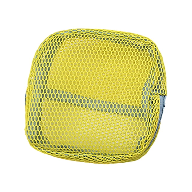 Neceser de malla para maquillaje, resistente, portátil, organizador ligero, multiusos, bolsa de viaje. Amarillo