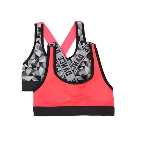 Girls Banded Sports Bra, 2 Pack (Best Girl Bands Of All Time)