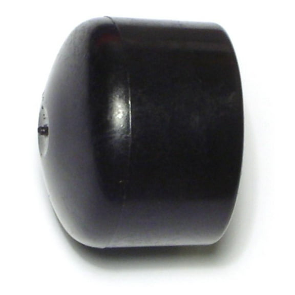 1-1/8" Black Plastic Round Outside Furniture Caps FTBP-117 (6 pcs.)