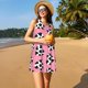 thumbnail image 3 of Easygdp heart with cow para Vestido Transpirable de Mujer, Vestido Suelto de Manga Corta con Pliegues y Bolsillos para el Verano, 3 of 7