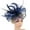Navy, variant on IDALL Fascinators Hats Tea Party Hats Women's Elegant Hat Strap Flower Feather Party Hat Hair Clip Headband Accessory Party Hats Fascinator Headband Blue One Size