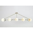 thumbnail image 2 of Italian Style Ten Lights Brass Sputnik Chandelier Light Fixture Raw Brass Ceiling Fixture, 2 of 7