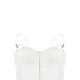 thumbnail image 3 of hirigin Women Summer Bodycon Tank Tops, Spaghetti Strap Sleeveless Front Zipper Self Tie Back Cami Tops for Ladies, White, 3 of 8