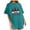 Sky Blue, variant on LUOGENLI Female T-shirts for Womens Christmas Fashion Printed Short Sleeve Long Tunic T Shirt for Women Festive Holiday Top Womens T-shirts Graphic Tees xxl Tall Summer Clothes White L