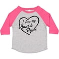 thumbnail image 3 of Inktastic I Love My Aunt and Uncle in Black Chalk Heart Boys or Girls Toddler T-Shirt, 3 of 5