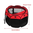 thumbnail image 3 of HURRISE Foldable Pet Tent Mesh Cage Portable Exercise & Play Tent Mesh Cover,Red, 3 of 7