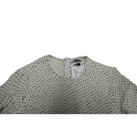 Pre-Owned Ganni Rometty Georgette Dress in White Viscose