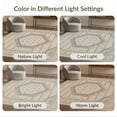 thumbnail image 6 of ODIKA 2'x3' Beige Blue Yellow Ida Stone Gold Design Washable Accent Rug Intricate Geometric Patterns with Elegance for Bedroom, Nursery, RV, Pet Friendly, Bedside Mat, 6 of 6