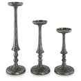 thumbnail image 4 of Signature Design by Ashley Casual Eravell Candle Holder, Set of 3, Pewter Finish, 4 of 6