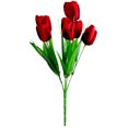 thumbnail image 1 of Moyic Un ramo de tulipanes de flores artificiales de 6 cabezas, simulación de fiesta de boda, decoración para el hogar, oficina, decoración Flores artificiales 1 Moyic HA7117-01B, 1 of 6