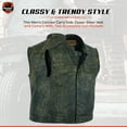 thumbnail image 3 of Daniel Smart S to 8XL Men’s leather Vest - Antique Brown Cowhide Motorcycle Leather Vest Unique Scoop Collar Design, 3 of 5