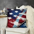 thumbnail image 2 of YINGXI Stars Beads Decor Patriotic American Flag Pillow Case Independence Memorial Day Decorations for Sofa Couch 22x22in, 2 of 5