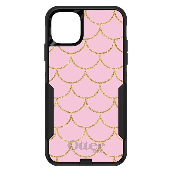 DistinctInk OtterBox Commuter Custom Case for Apple iPhone 15 (6.1" Screen) - Scalloped Pattern - Raised Bezel Screen Guard