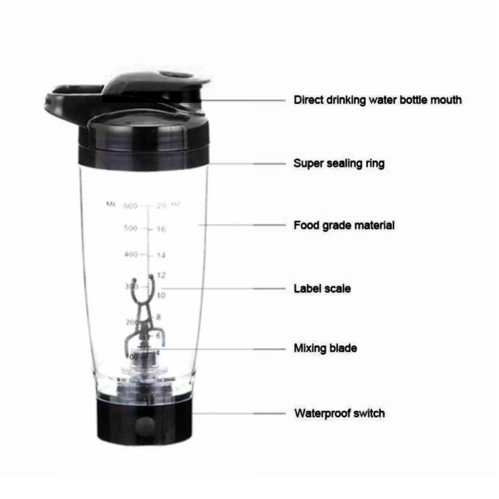 JNSTU Protein Shaker Bottle,Electric Shaker Cup,Shaker Bottles for Protein  Mixes,Workout Water Bottl…See more JNSTU Protein Shaker Bottle,Electric
