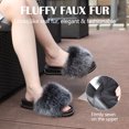 thumbnail image 2 of Vogue Cloud Women's Furry Slides Faux Fur Slides Fuzzy Slippers Fluffy Sandals Outdoor Indoor, 2 of 6