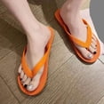 thumbnail image 4 of Women's Summer Beach Shoes Cute Indoor and Outdoor Unisex Quick-drying Non-slip Casual Comfortable Flat Holiday Flip Flops Orange Size 35-43, 4 of 8