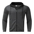 thumbnail image 4 of Veste Cardigan à Capuche à Manches Longues Repliée pour Homme d'Automne, 4 of 6