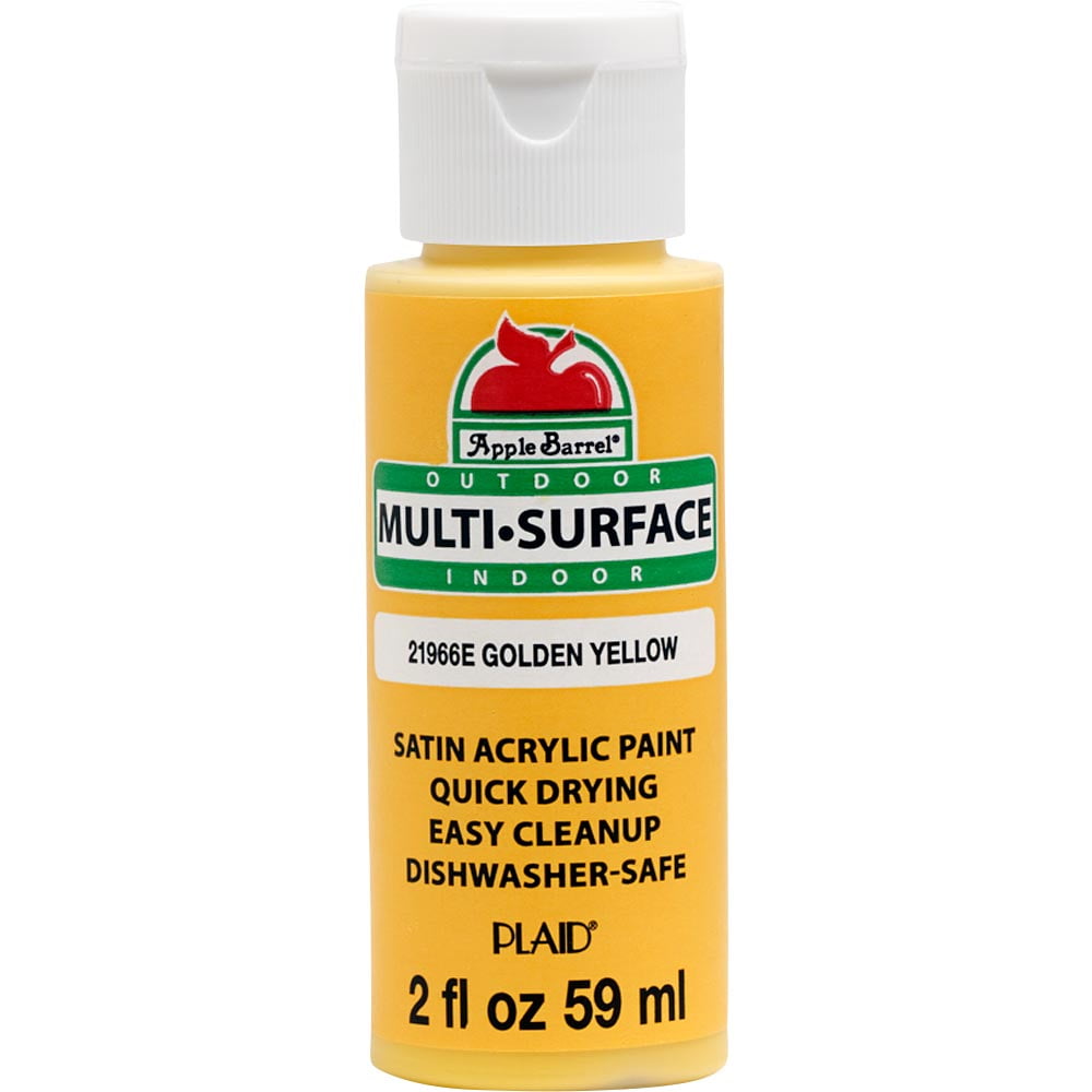 Apple Barrel 21966E Multisurface Craft Paint, Golden Yellow, 2 fl oz