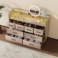 thumbnail image 1 of EDTara Commode Moderne à 8 Tiroirs avec Lumières DEL, Station de Recharge Intégrée, Grand Espace de Rangement, Dimensions 49.08 Pouces x 16.73 Pouces x 35.43 Pouces, Parfaite pour la Chambre, le Salon et l'Entrée, 1 of 8
