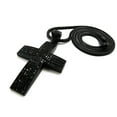 thumbnail image 2 of Iced Out Jet Black Cross Pendant 4mm 36" Franco Chain Necklace MP536BP, 2 of 2