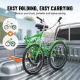 thumbnail image 3 of VEVOR Triciclo plegable para adultos, triciclo plegable para adultos de 24 pulgadas, bicicleta de crucero de 3 ruedas de acero al carbono con canasta grande y asiento ajustable, 3 of 9