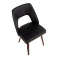 thumbnail image 3 of LumiSource Walnut Bamboo, Black PU Triad Upholstered Chair - Set of 2, 3 of 8