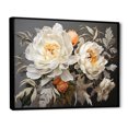thumbnail image 2 of Designart "Blissful Beige Peony Fragrance II" Peonies Floater Framed Canvas Art Print, 2 of 5