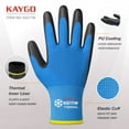 thumbnail image 2 of KAYGO Winter Work Gloves, 12 Pairs, Thermal Insulated Safety Work Gloves PU Coated, Ideal for Freezer Work (L, Blue), 2 of 6