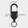 thumbnail image 3 of EGNMCR Keychains Backpack Key Chain Belt Back Clip Easy Pull Buckle Convenient Spring Buckle Black Outdoor Buckle Automatic Retractable Buckle Yilad key chain, 3 of 4