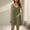 Army Green, variant on Women's Dresses 2025 Summer Spaghetti Straps Sleeveless V Neck Mini Sundresses Lounge Beach Dress for Teen Girls Black S