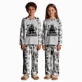 thumbnail image 6 of TOWED22 Kids Halloween Print Pajama Set, Long Sleeve Crew Neck Sleepwear with Pants, Soft Matching Family Holiday Outfit,3-4 Y, 6 of 7